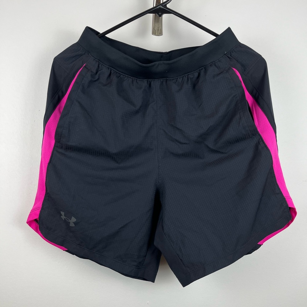Under Armour Women’s Black & Pink Athletic Running Training Shorts - Size Small